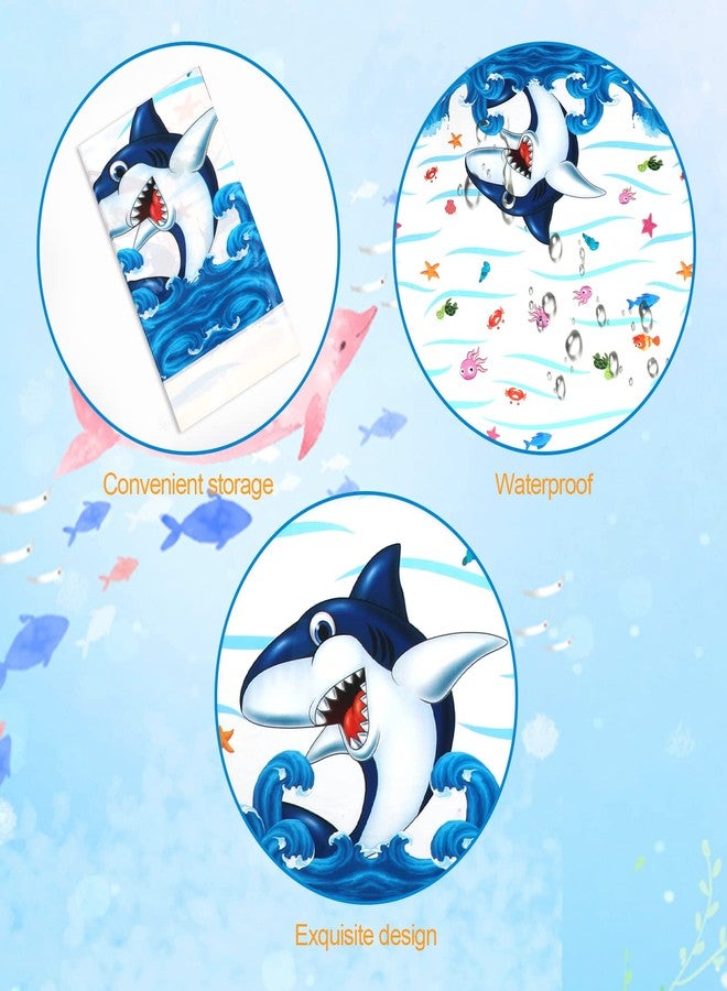 PHOGARY Shark Tablecloth, 3 Pack Disposable Plastic Rectangular Table Covers, Blue Ocean Theme Party Supplies for Boys Kids Birthday, Baby Shower, Wedding Anniversary - Image 3